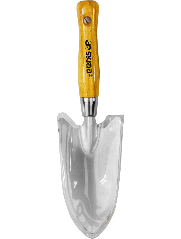 Совок посадочный Skrab 28081 широкий, с деревянной ручкой / 295 мм.