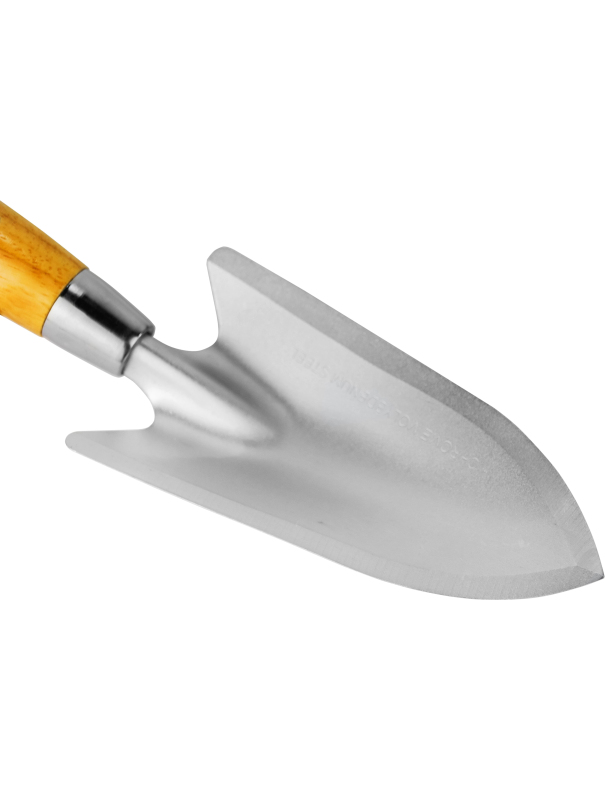 Совок посадочный Skrab 28081 широкий, с деревянной ручкой / 295 мм.