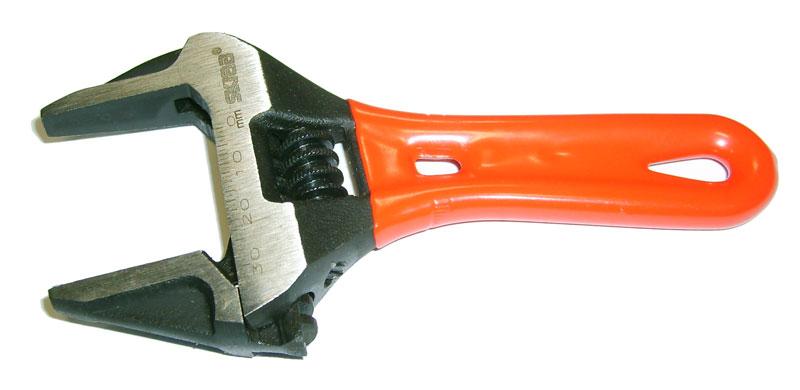 Ключ разводной с тонкими губками 140мм Короткий RED 0-34mm SKRAB
