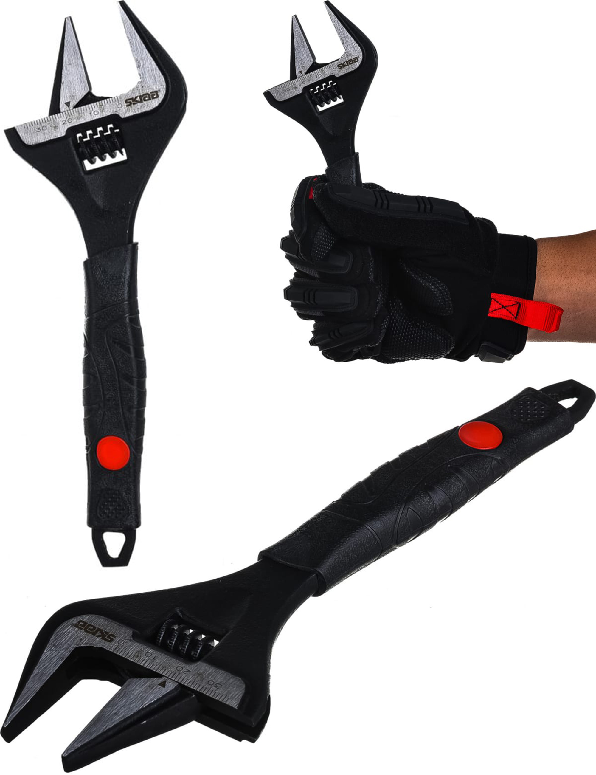 Ключ разводной Skrab 23522 с тонкими губками / 200 мм.