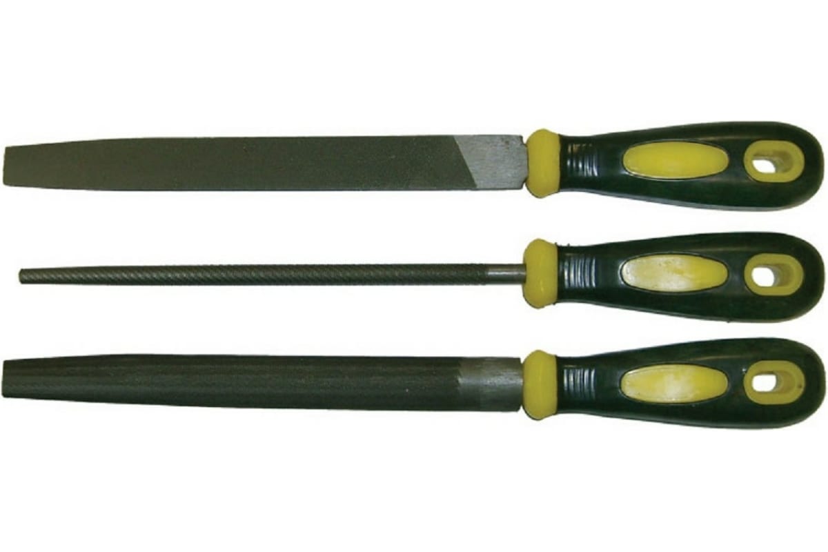 Набор напильников Skrab 21003 по металлу, 200 мм. / 3 предмета