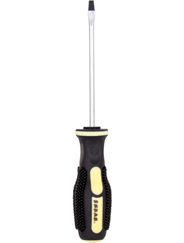 Отвертка плоская шлицевая SL 3.0х75 мм. Skrab 41320 / Черная