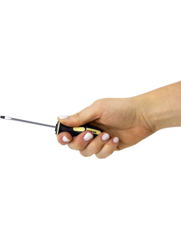 Отвертка плоская шлицевая SL 3.0х75 мм. Skrab 41320 / Черная