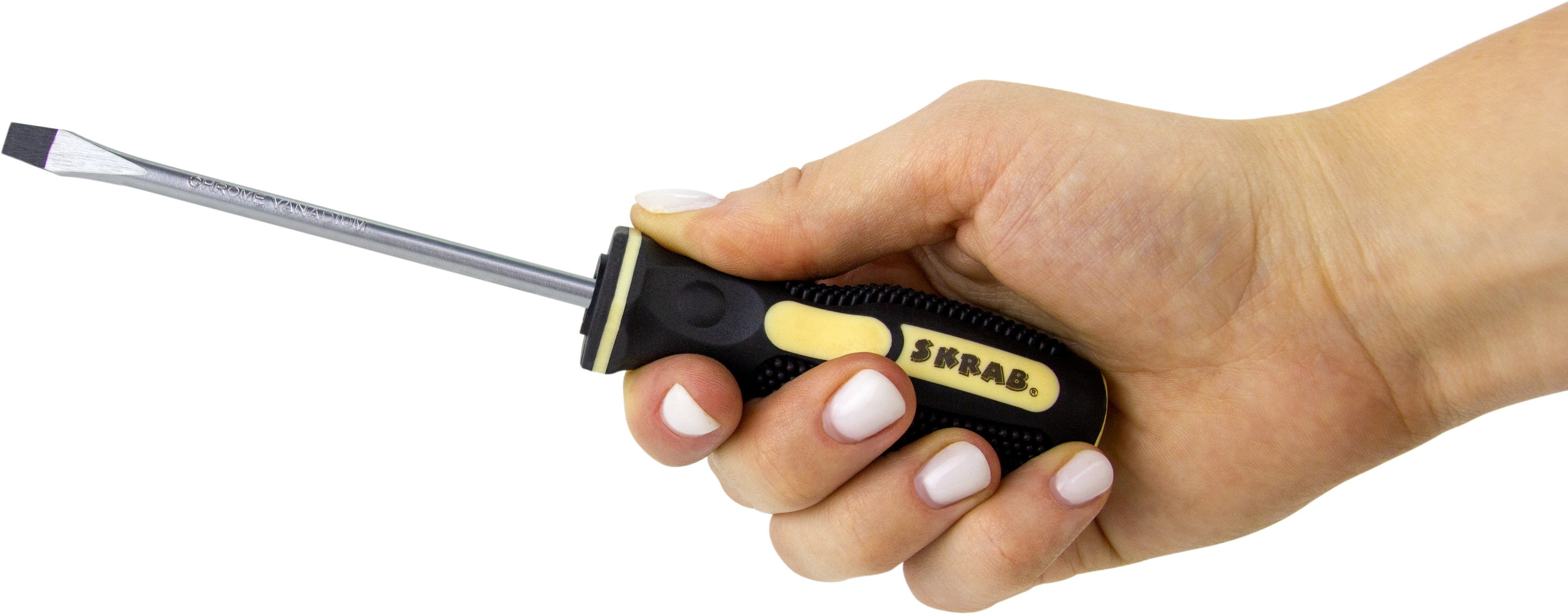 Отвертка плоская шлицевая SL 5.5х100 мм. Skrab 41325 / Черная