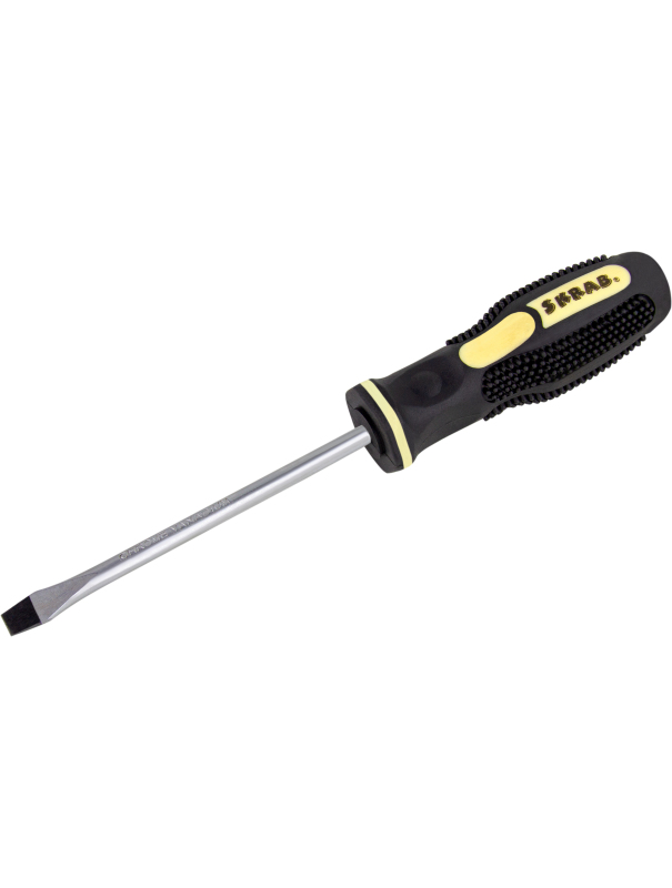 Отвертка плоская шлицевая SL 5.5х100 мм. Skrab 41325 / Черная