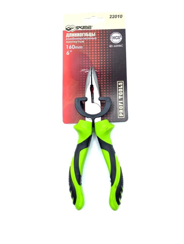 Длинногубцы Skrab 22010 комбинированные изогнутые / 160 мм.