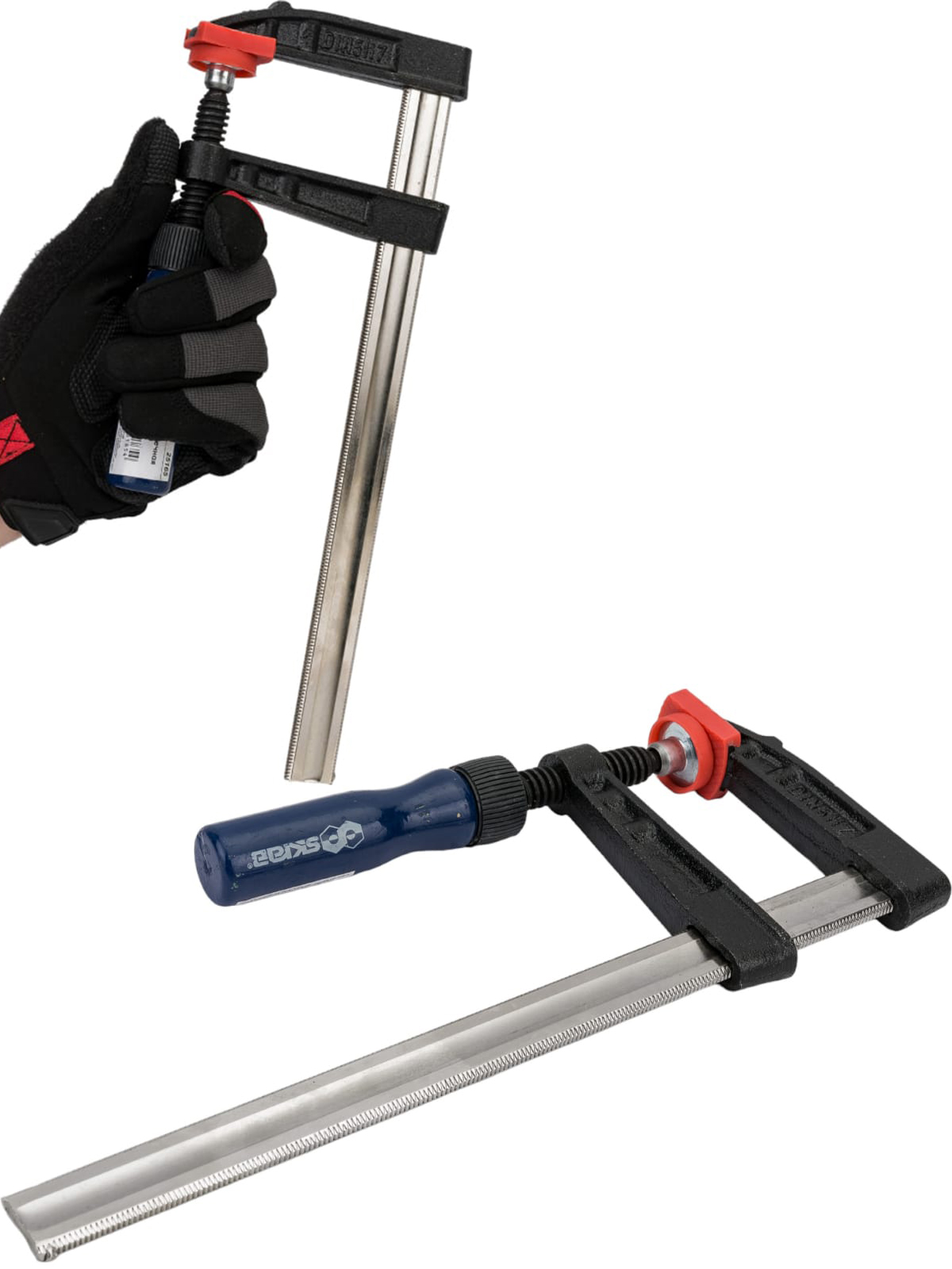 Струбцина Skrab 25165 F-образная реечного типа, 250 х 80 мм.