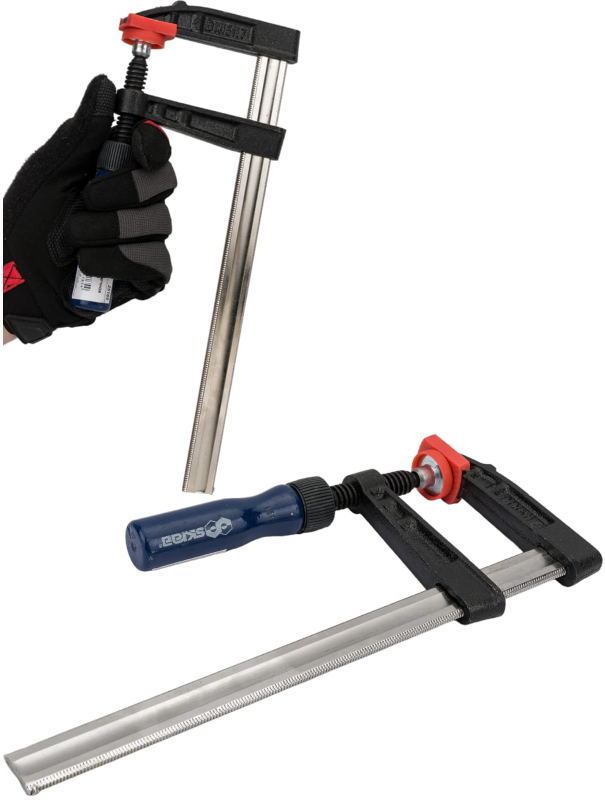 Струбцина Skrab 25165 F-образная реечного типа, 250 х 80 мм.