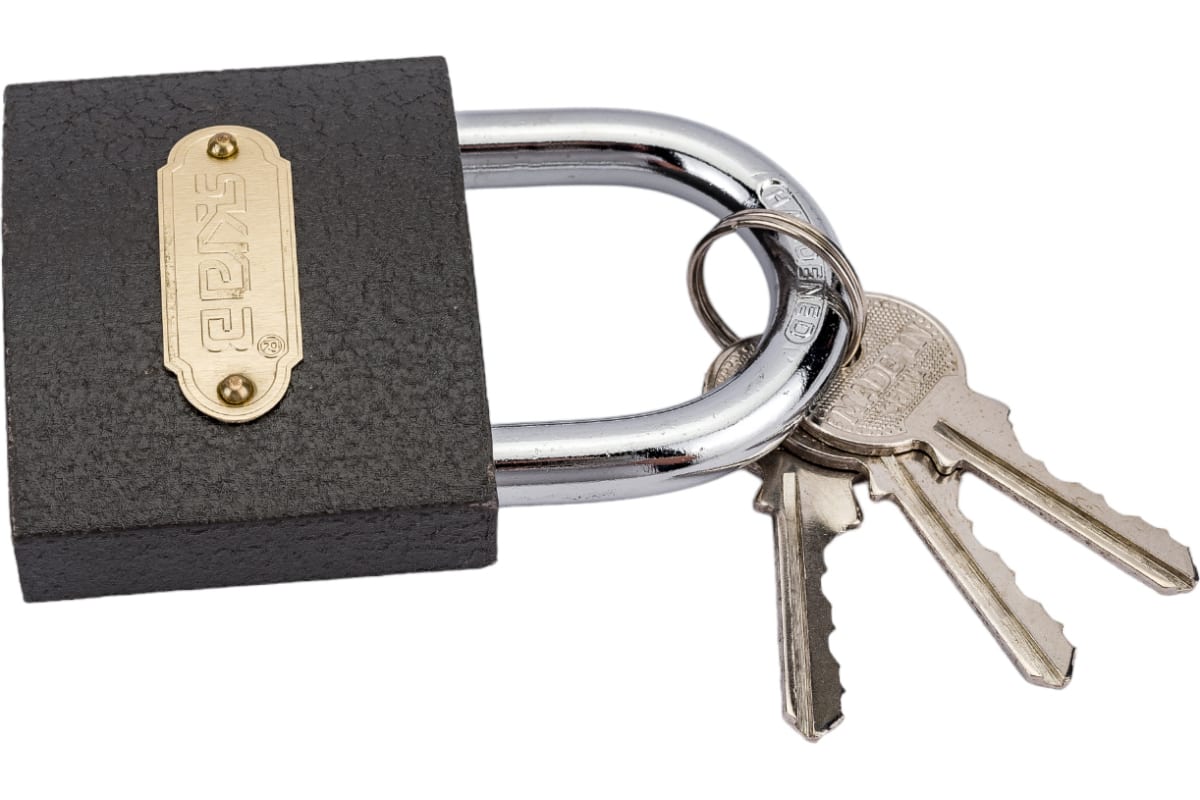 Замок навесной Skrab 26604 с ключами 3 шт. / 90 мм.