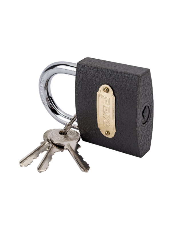 Замок навесной Skrab 26604 с ключами 3 шт. / 90 мм.
