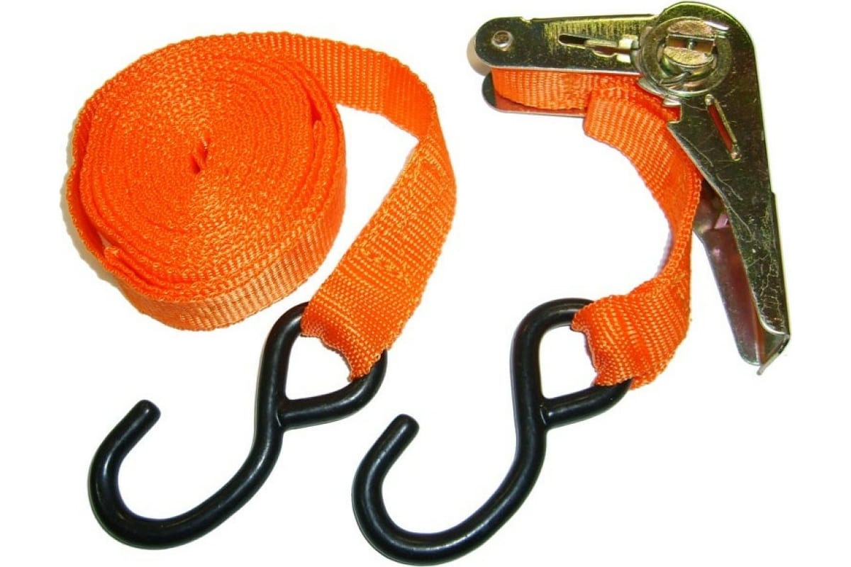Лента-стяжка с крюками Skrab 26590 для крепления груза / 5 м.