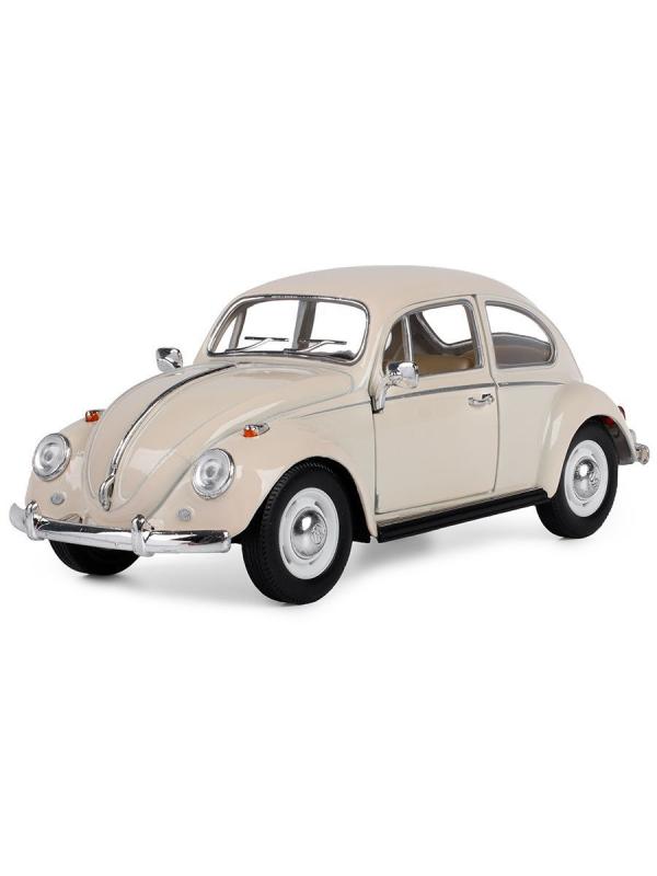 Металлическая машинка Kinsmart 1:24 «1967 Volkswagen Classical Beetle (Пастельные цвета)» KT7002DY инерционная / Бежевый