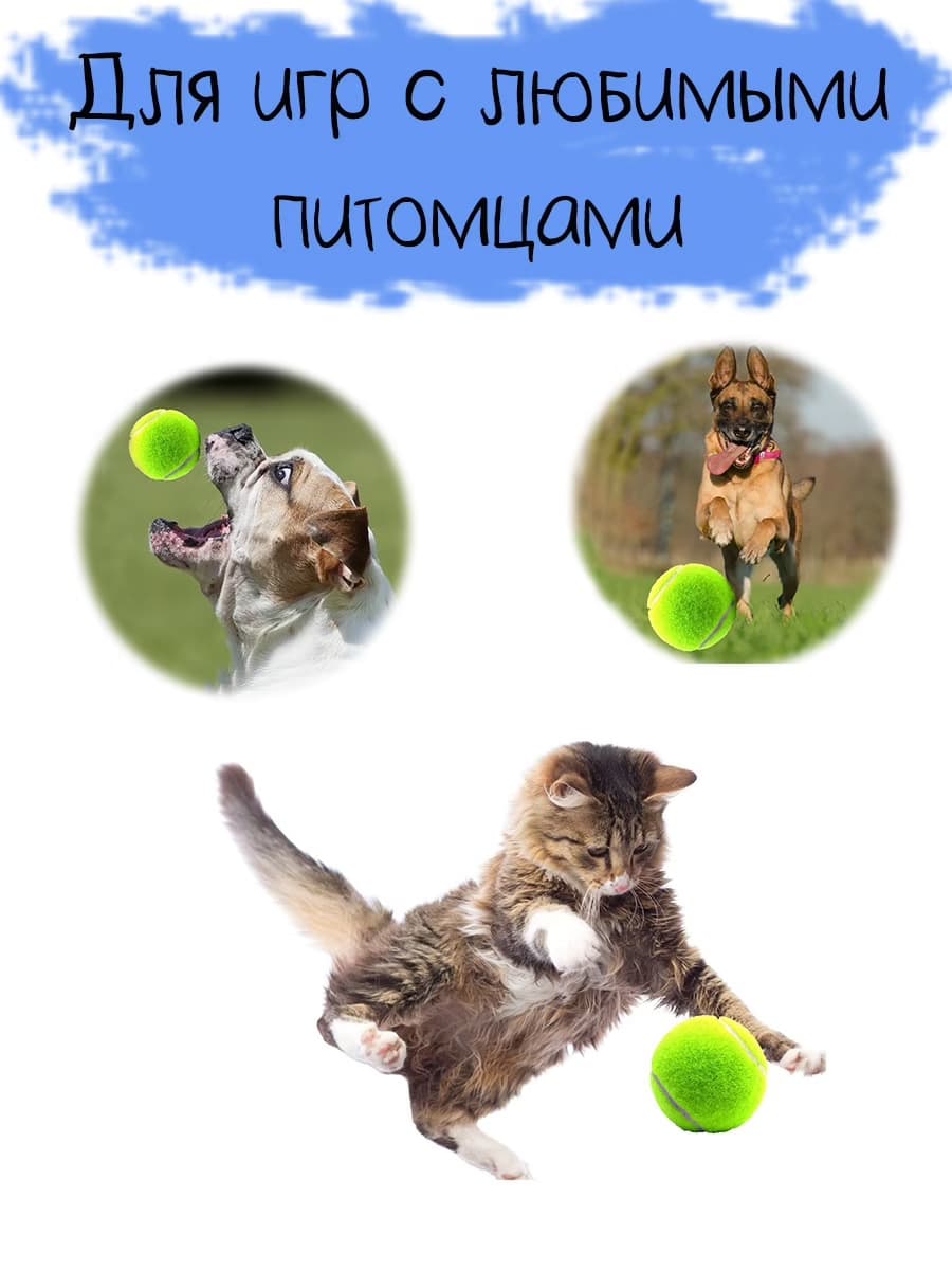 Мячи для большого тенниса Bosaite в пакете,Т47028 / 3 шт.