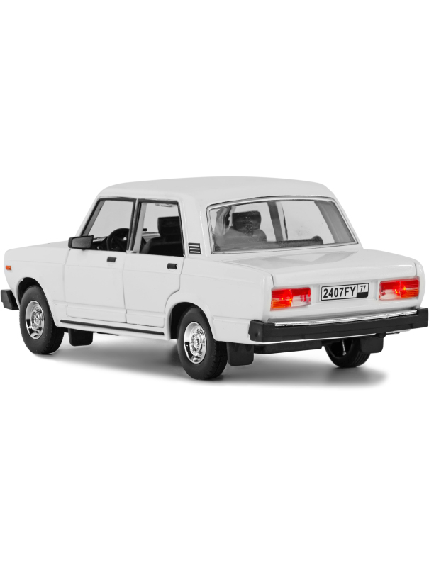 Машинка металлическая Kings Toy 1:24 «ВАЗ-2107 Жигули» FY2407-6D, 18 см., инерционная, звук, свет / Микс