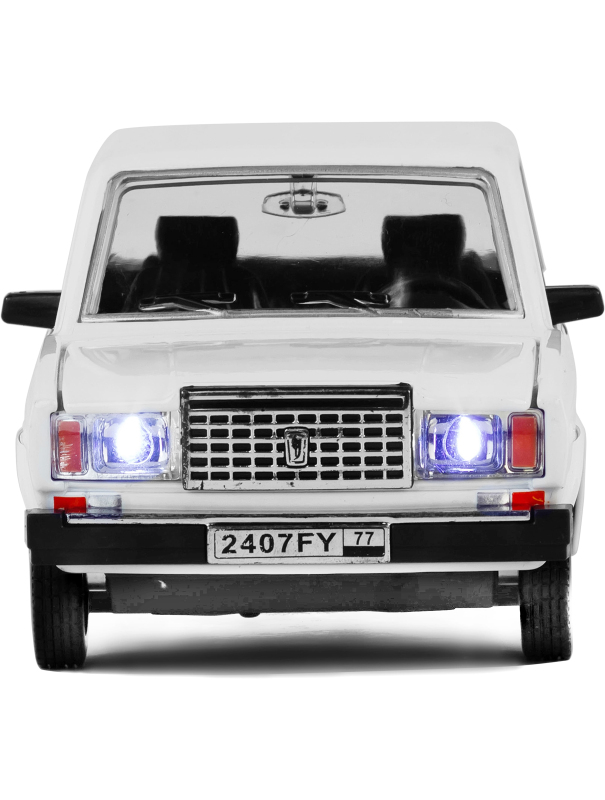 Машинка металлическая Kings Toy 1:24 «ВАЗ-2107 Жигули» FY2407-6D, 18 см., инерционная, звук, свет / Микс