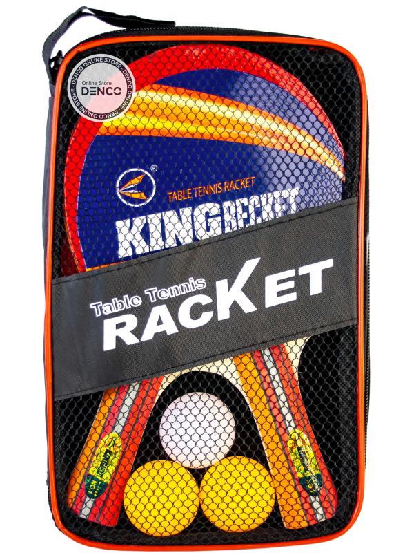 Набор ракеток KingBecket для настольного тенниса в чехле с 3 мячиками, Т55216