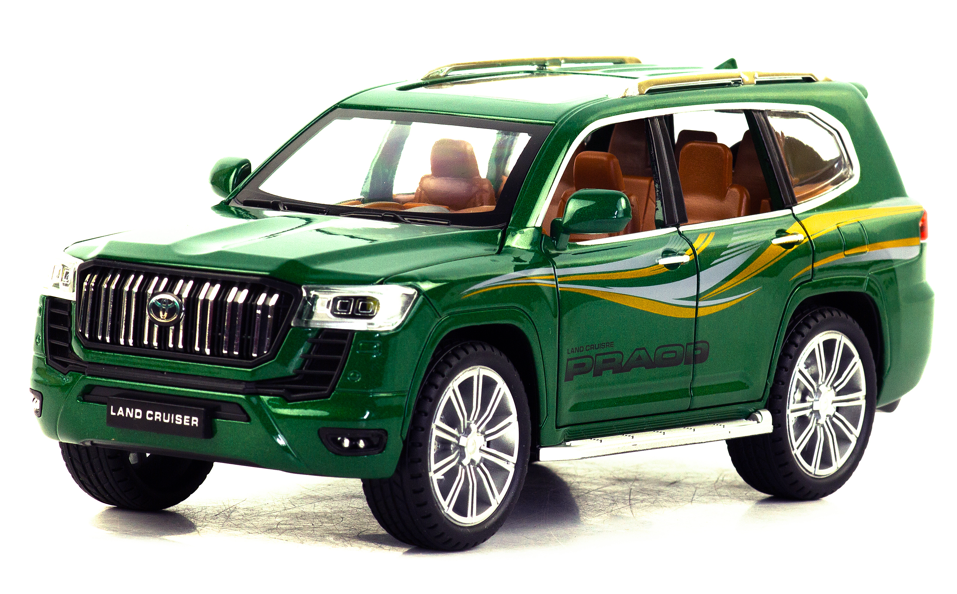 Металлическая машинка Model Car 1:24 «Toyota Land Cruiser Prado» 5524, 21 см., инерционная, свет, звук / Микс