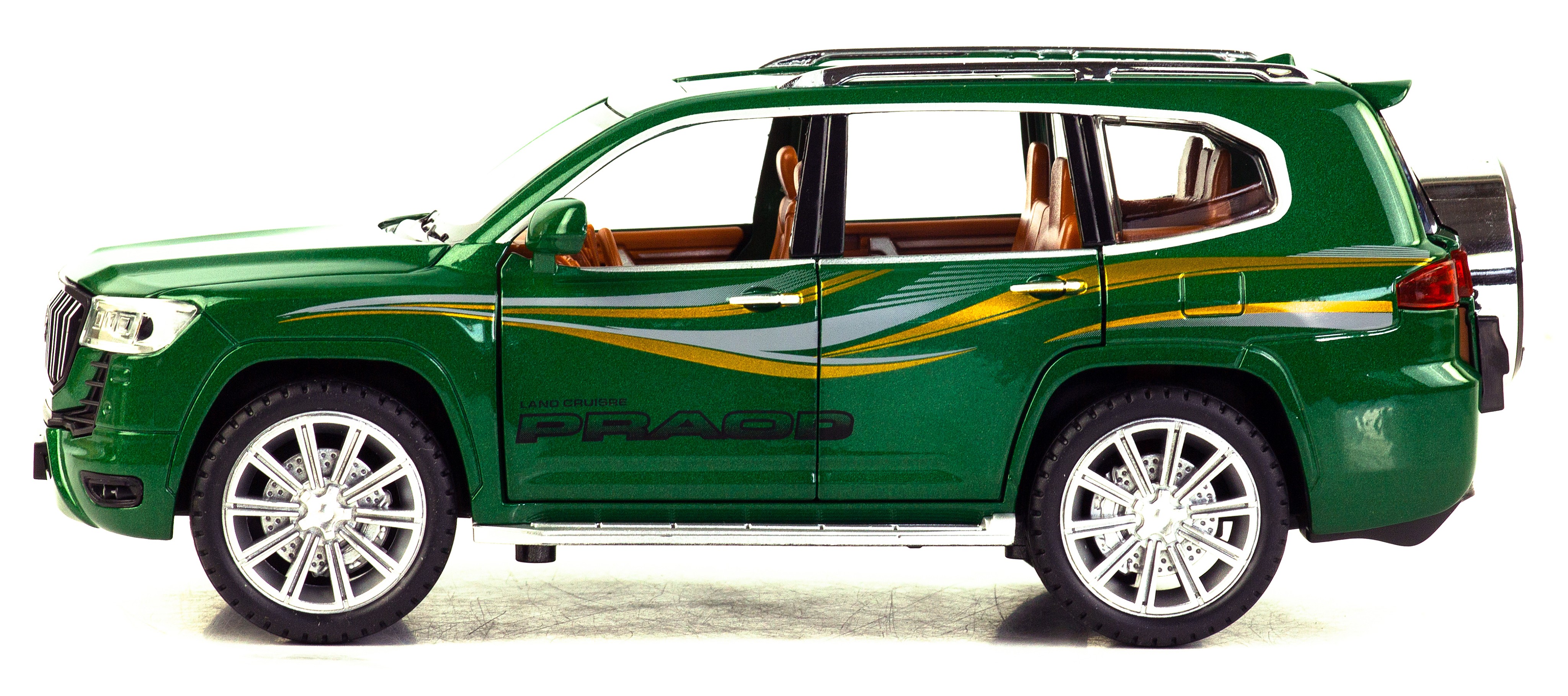 Металлическая машинка Model Car 1:24 «Toyota Land Cruiser Prado» 5524, 21 см., инерционная, свет, звук / Микс