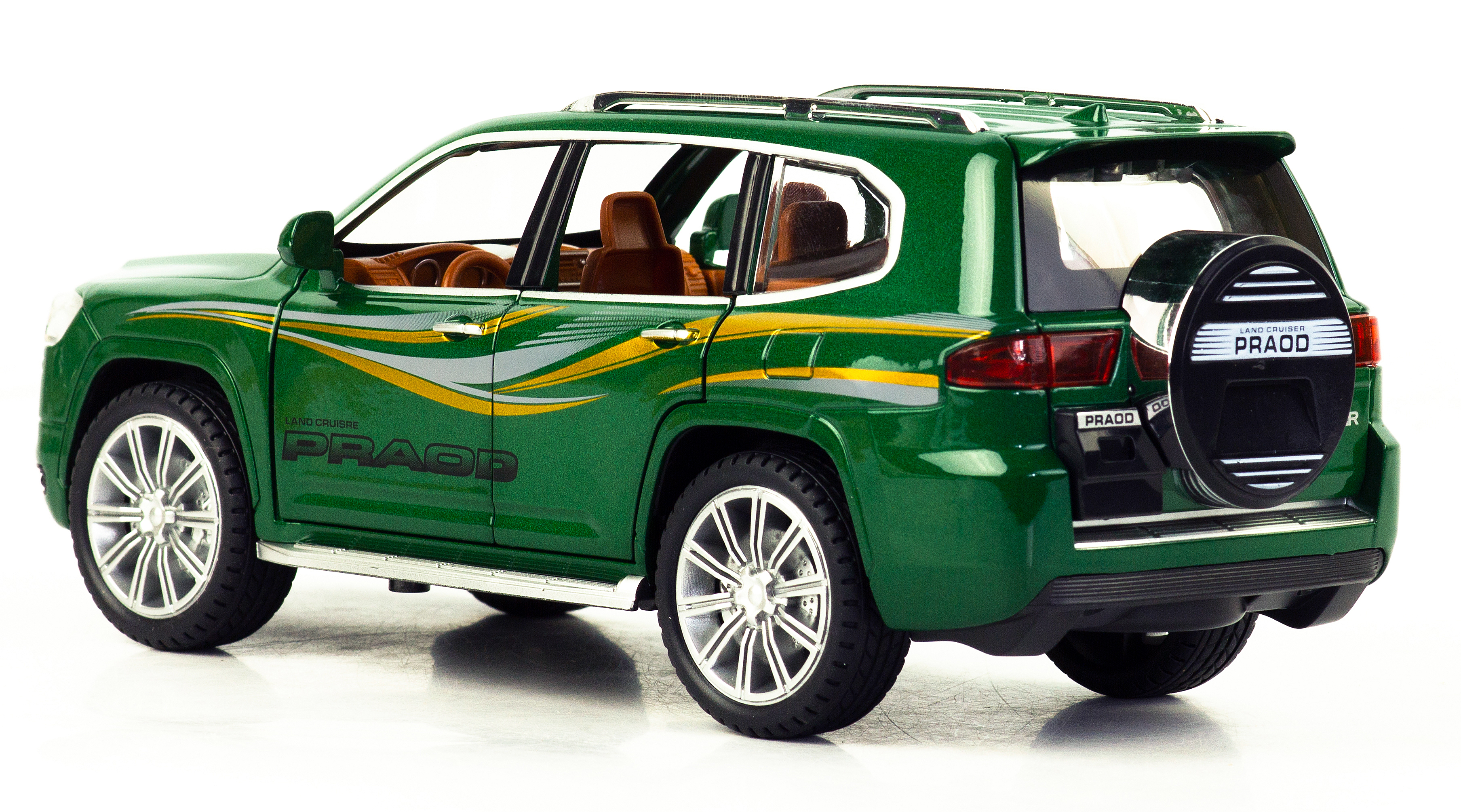 Металлическая машинка Model Car 1:24 «Toyota Land Cruiser Prado» 5524, 21 см., инерционная, свет, звук / Микс