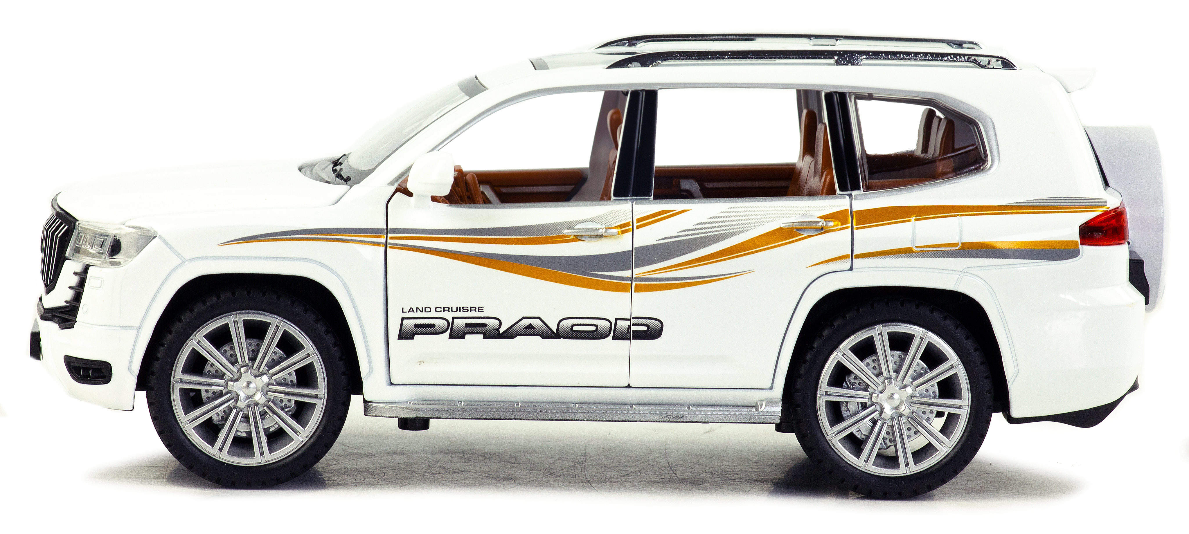 Металлическая машинка Model Car 1:24 «Toyota Land Cruiser Prado» 5524, 21 см., инерционная, свет, звук / Микс