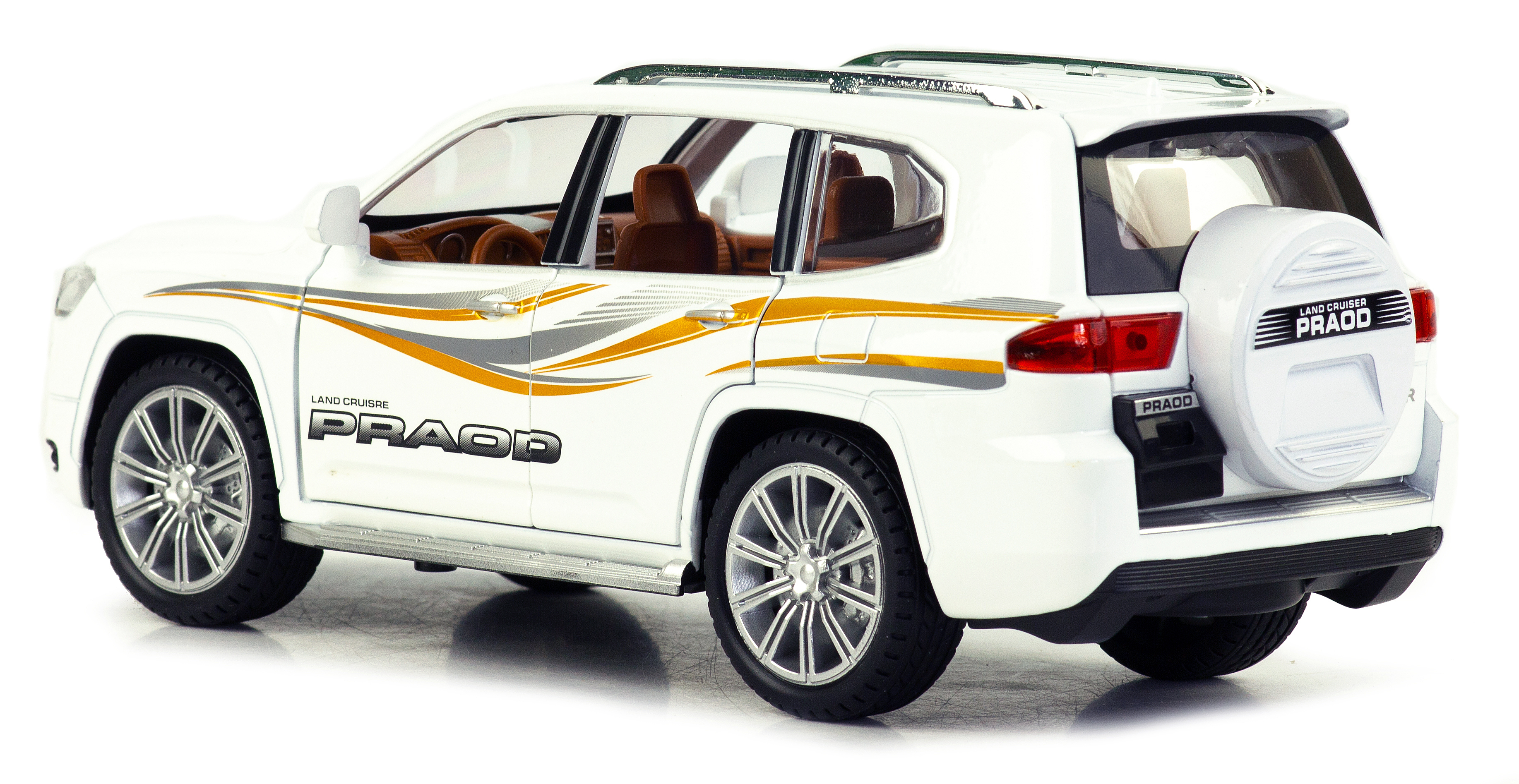 Металлическая машинка Model Car 1:24 «Toyota Land Cruiser Prado» 5524, 21 см., инерционная, свет, звук / Микс