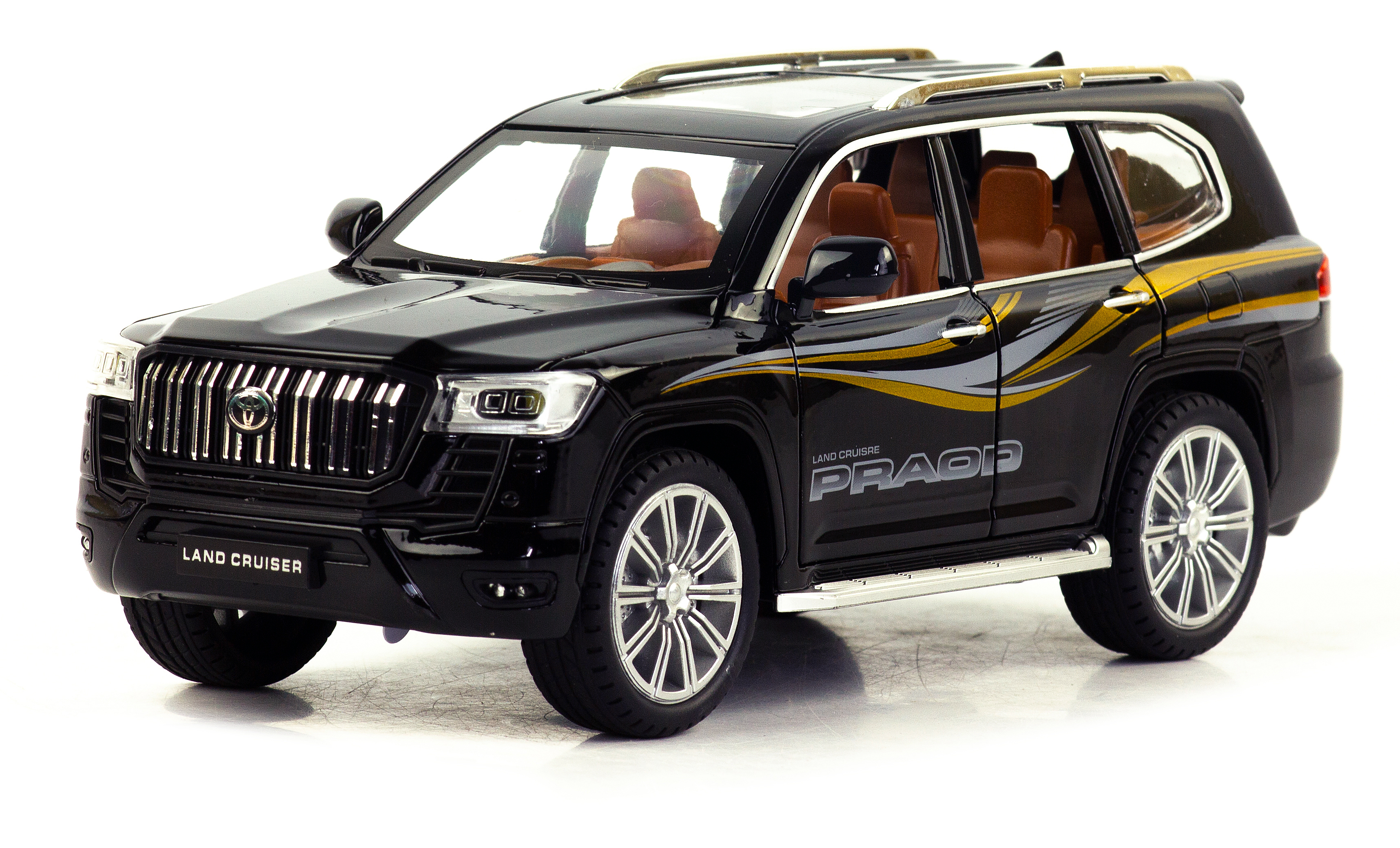 Металлическая машинка Model Car 1:24 «Toyota Land Cruiser Prado» 5524, 21 см., инерционная, свет, звук / Микс