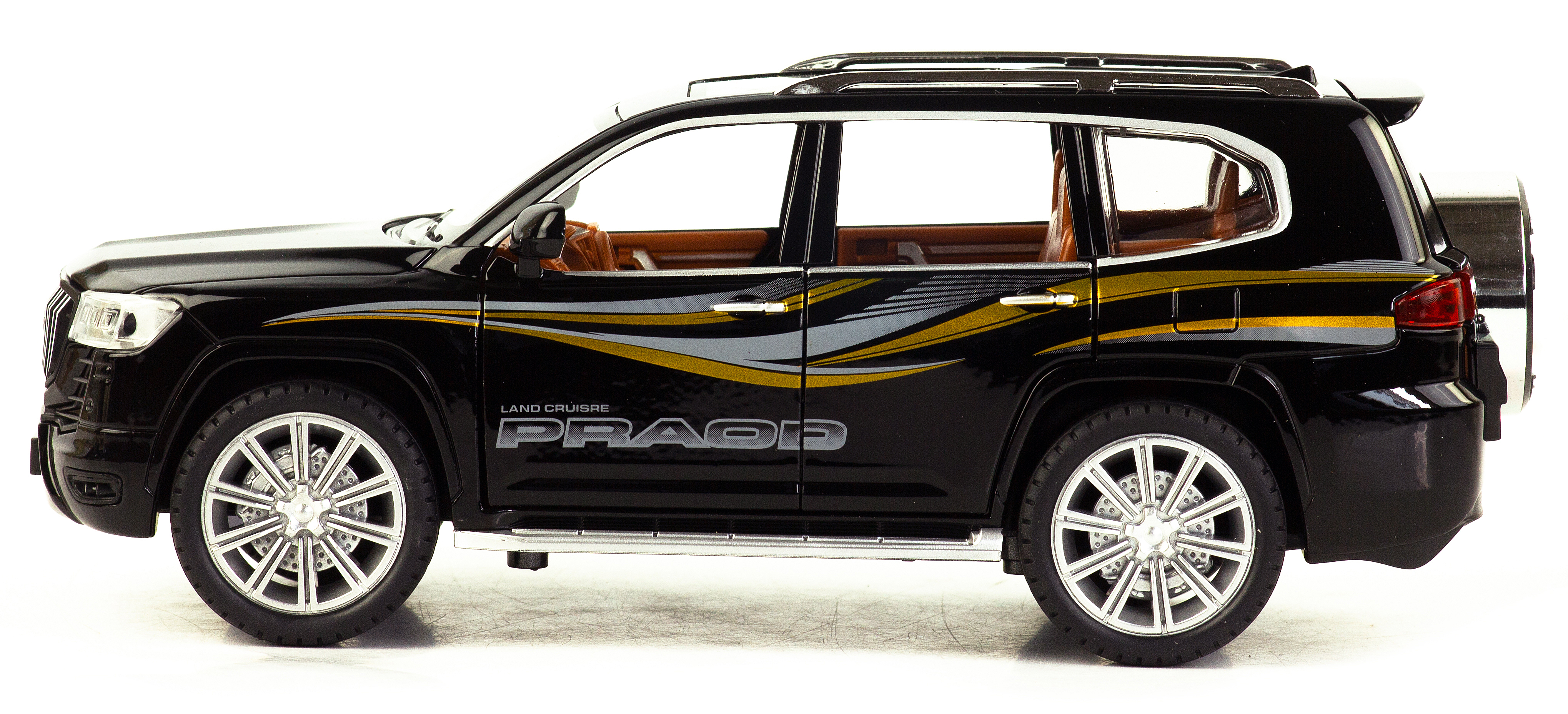 Металлическая машинка Model Car 1:24 «Toyota Land Cruiser Prado» 5524, 21 см., инерционная, свет, звук / Микс