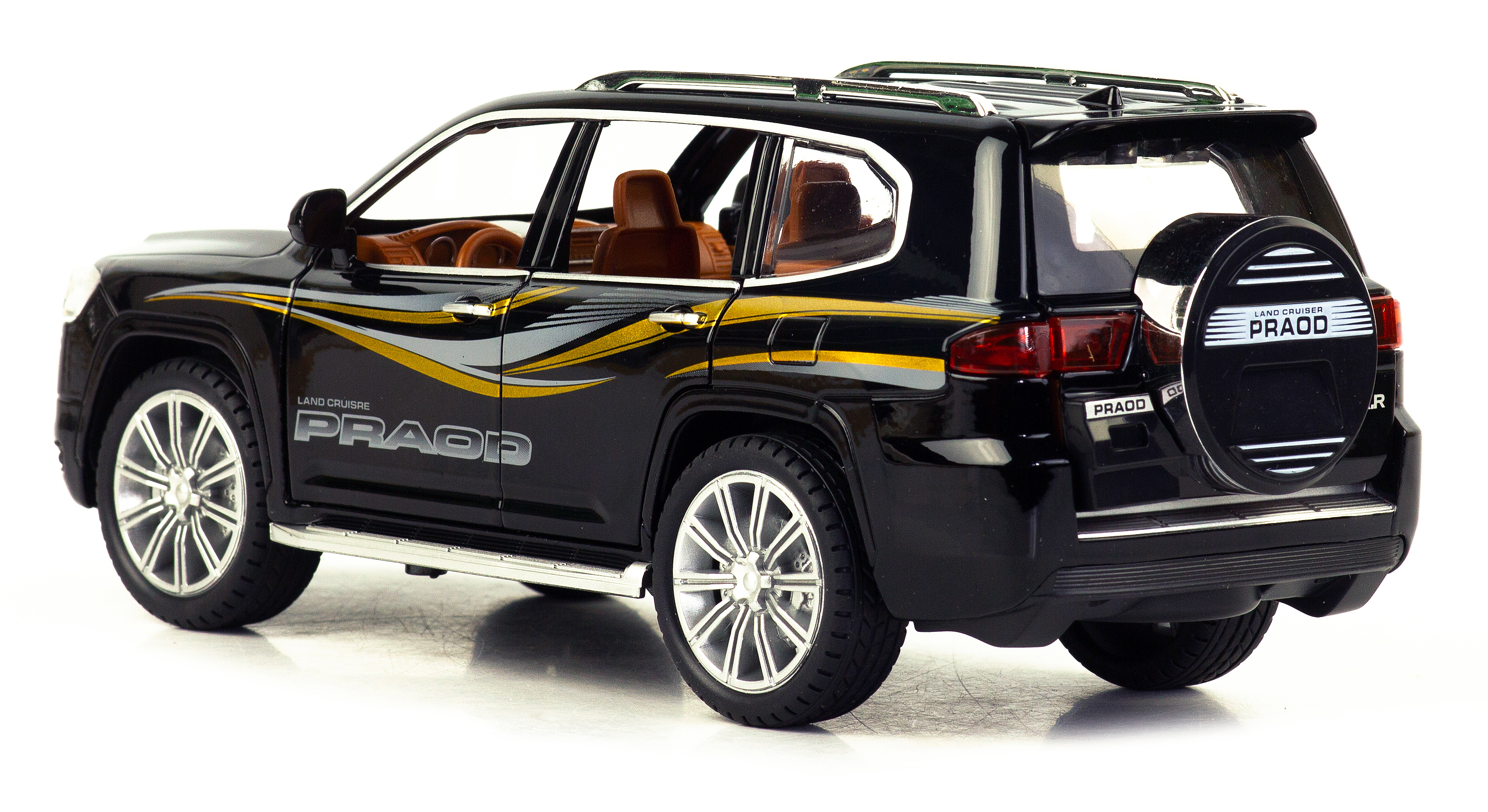 Металлическая машинка Model Car 1:24 «Toyota Land Cruiser Prado» 5524, 21 см., инерционная, свет, звук / Микс