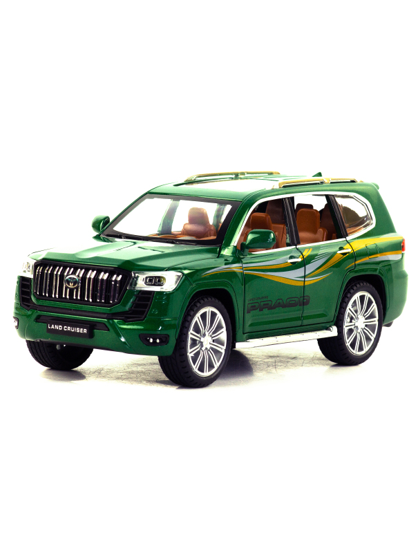 Металлическая машинка Model Car 1:24 «Toyota Land Cruiser Prado» 5524, 21 см., инерционная, свет, звук / Микс