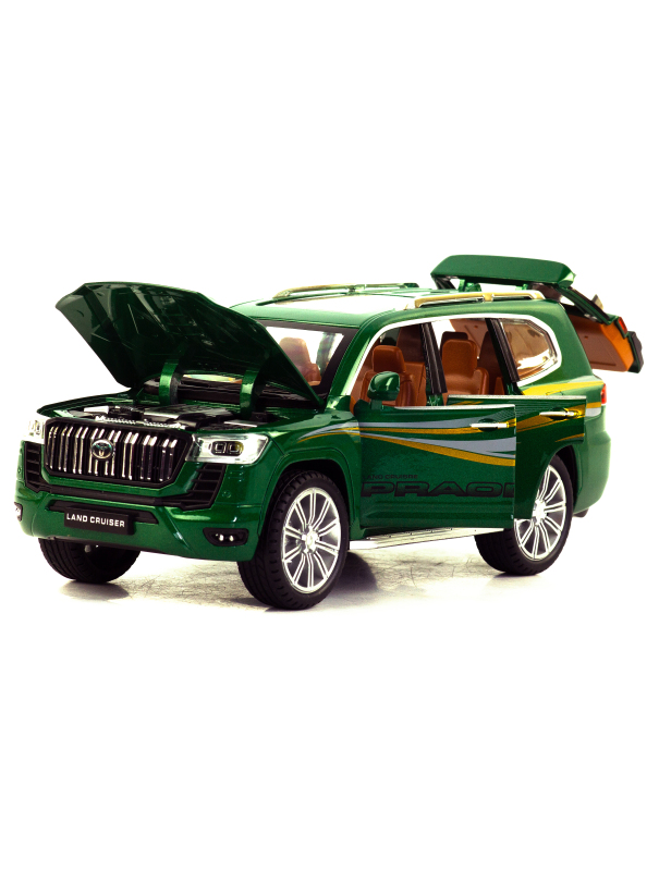 Металлическая машинка Model Car 1:24 «Toyota Land Cruiser Prado» 5524, 21 см., инерционная, свет, звук / Микс