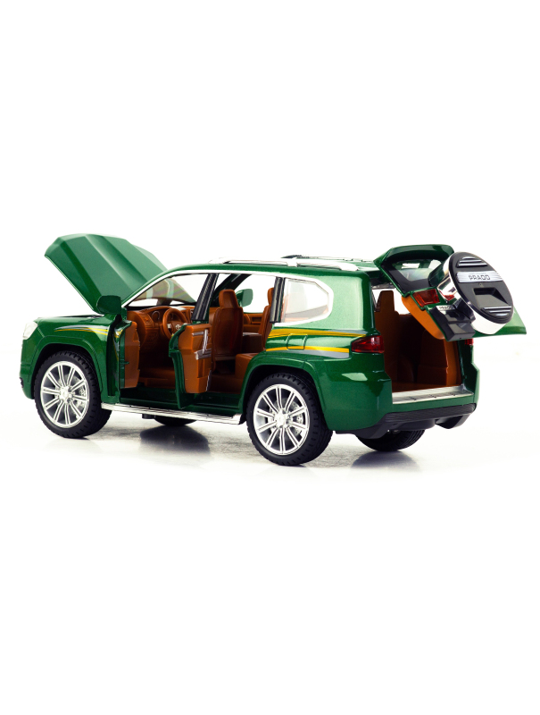 Металлическая машинка Model Car 1:24 «Toyota Land Cruiser Prado» 5524, 21 см., инерционная, свет, звук / Микс