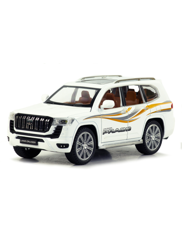 Металлическая машинка Model Car 1:24 «Toyota Land Cruiser Prado» 5524, 21 см., инерционная, свет, звук / Микс