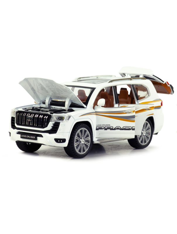 Металлическая машинка Model Car 1:24 «Toyota Land Cruiser Prado» 5524, 21 см., инерционная, свет, звук / Микс
