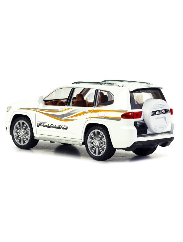Металлическая машинка Model Car 1:24 «Toyota Land Cruiser Prado» 5524, 21 см., инерционная, свет, звук / Микс