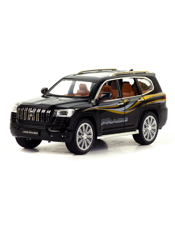 Металлическая машинка Model Car 1:24 «Toyota Land Cruiser Prado» 5524, 21 см., инерционная, свет, звук / Микс