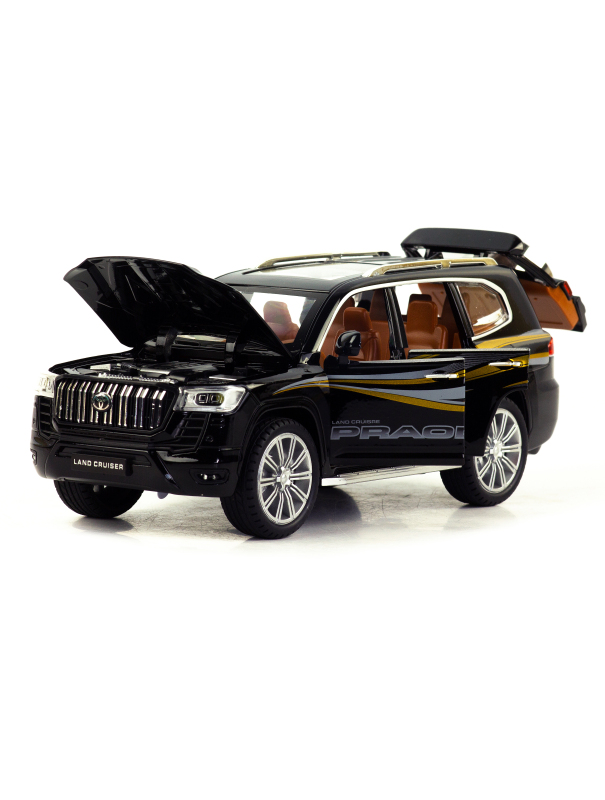 Металлическая машинка Model Car 1:24 «Toyota Land Cruiser Prado» 5524, 21 см., инерционная, свет, звук / Микс