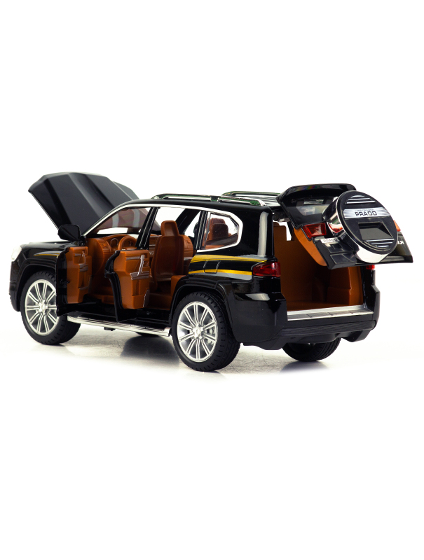 Металлическая машинка Model Car 1:24 «Toyota Land Cruiser Prado» 5524, 21 см., инерционная, свет, звук / Микс