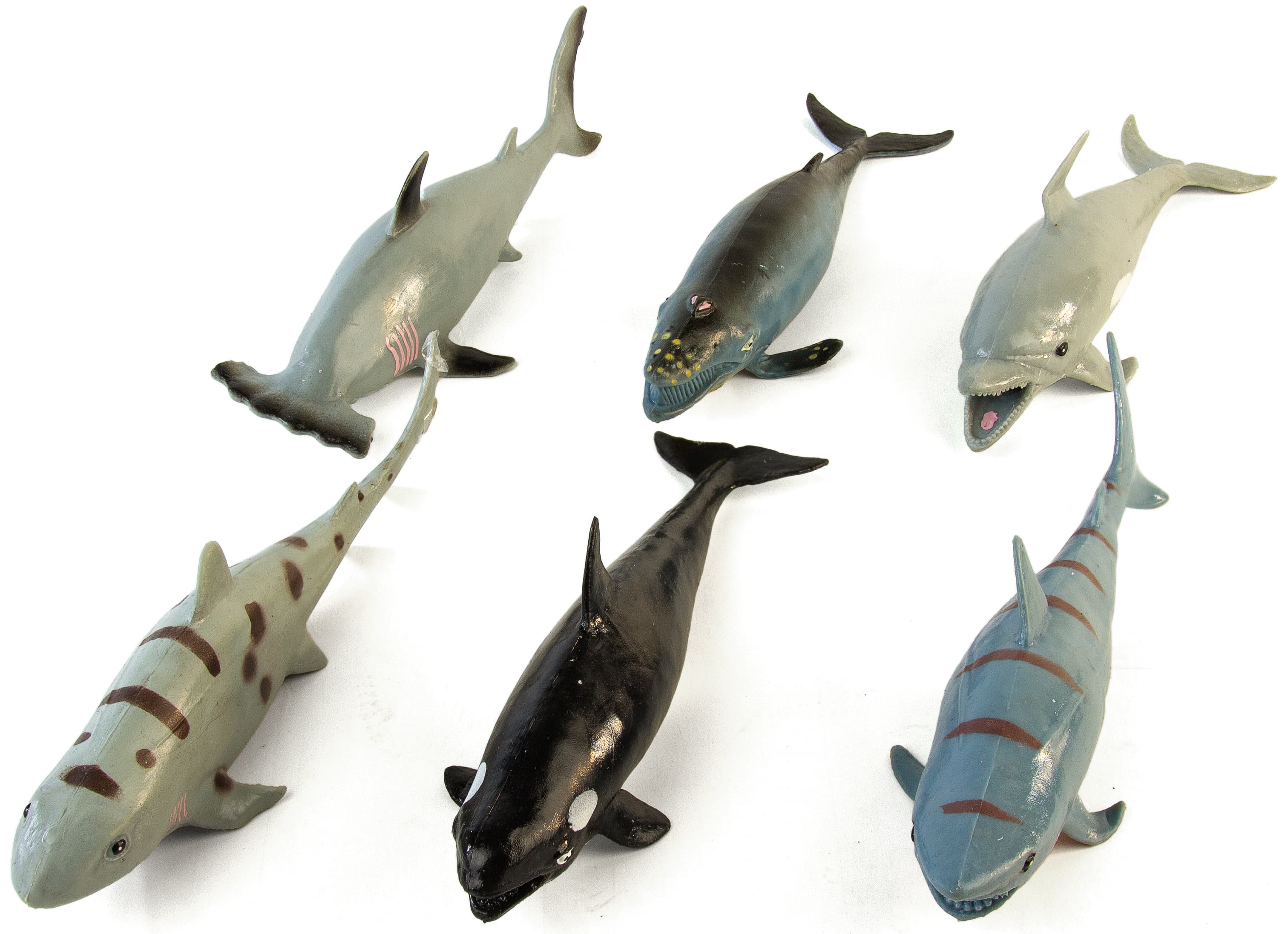 Игрушки резиновые фигурки-тянучки «Морские обитатели» A01, 17-20 см. Антистресс / 6 шт.