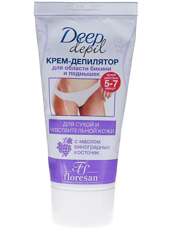 Крем-депилятор Floresan Deep Depil для бикини и подмышек с маслом виноградных косточек, 50 мл