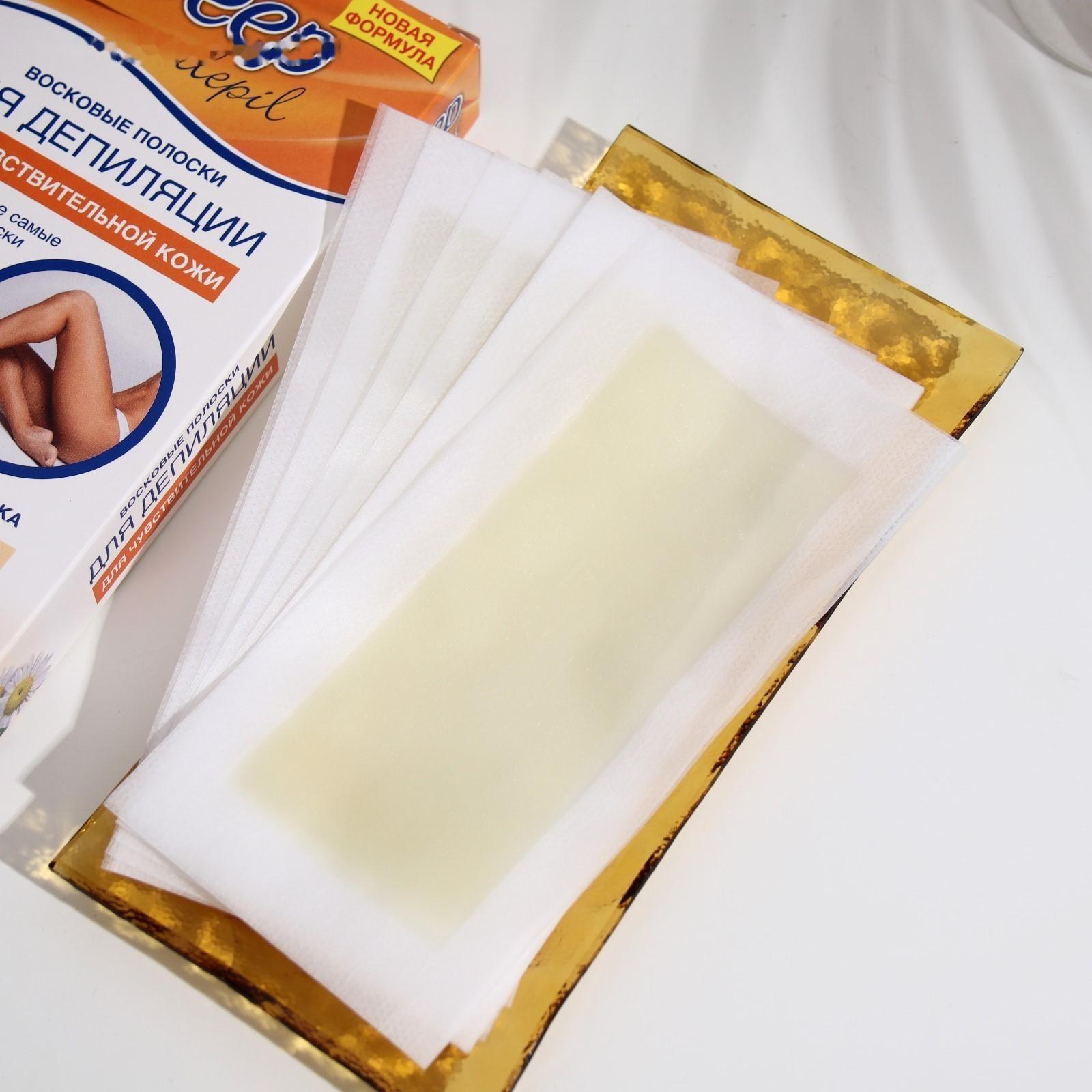 Восковые полоски для депиляции Deep Depil, с ромашкой, для чувствительной кожи, 20 шт