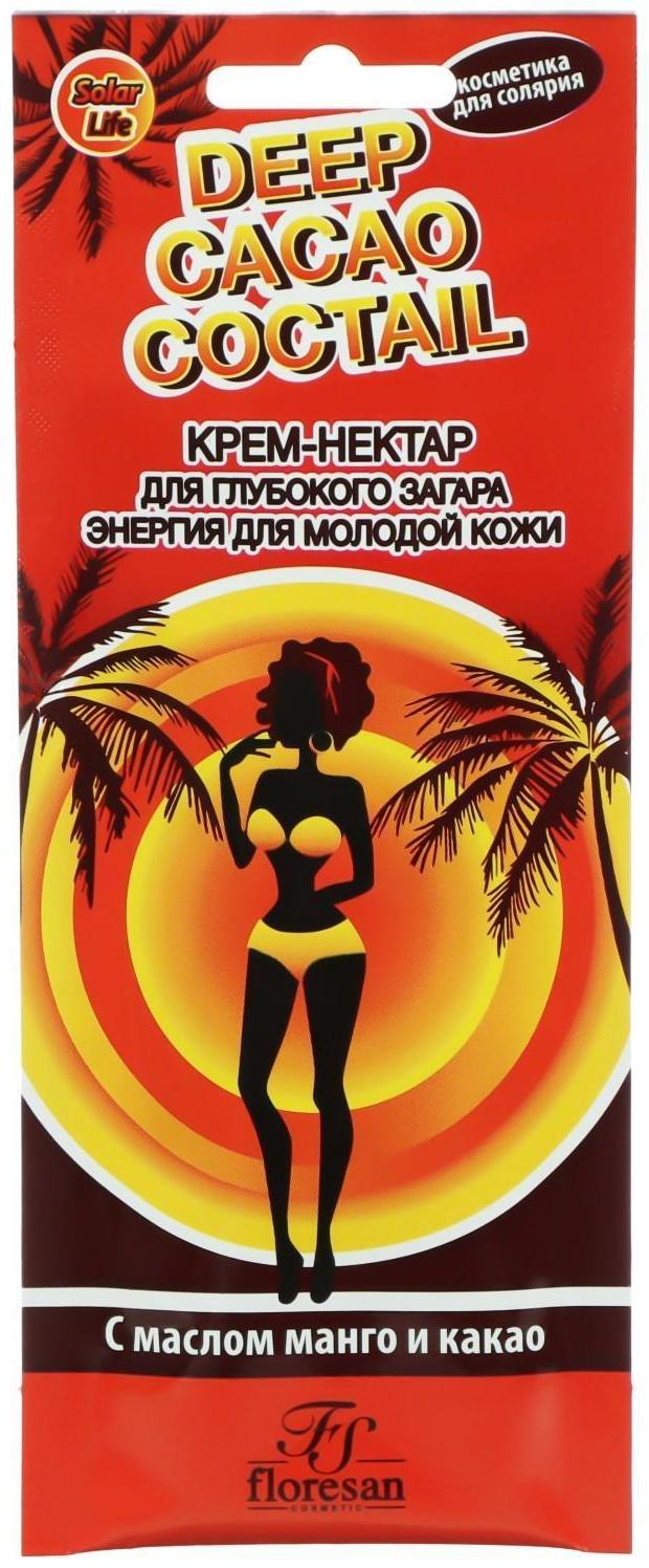 Крем-нектар Deep Cacao Coctail для получения глубокого загара, с маслом манго и какао, 15 мл
