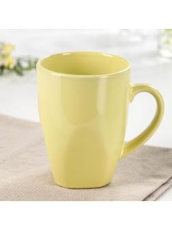 Кружка керамическая Доляна «Пастель», 280 мл, цвет жёлтый