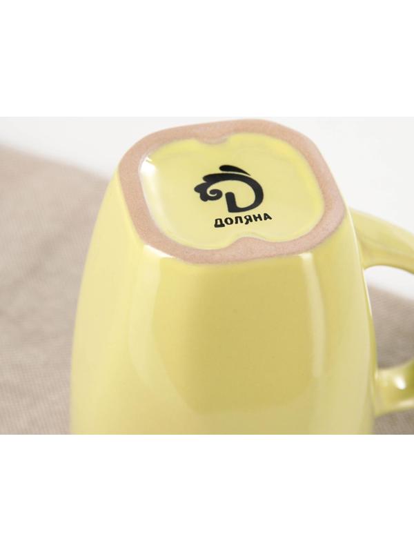 Кружка керамическая Доляна «Пастель», 280 мл, цвет жёлтый