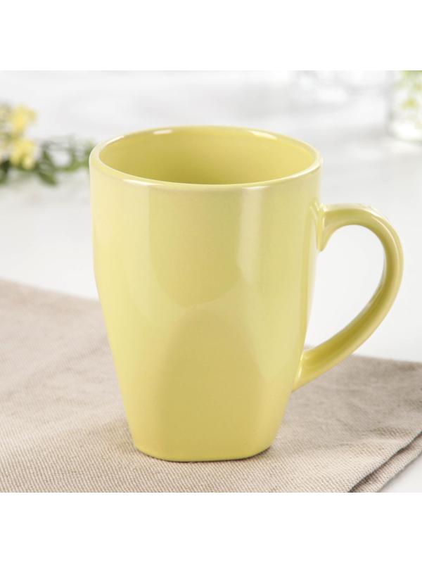 Кружка керамическая Доляна «Пастель», 280 мл, цвет жёлтый