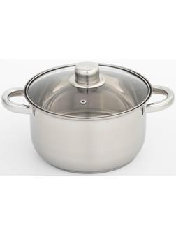 Кастрюля из нержавеющей стали Доляна «Классика», 3 л, стеклянная крышка
