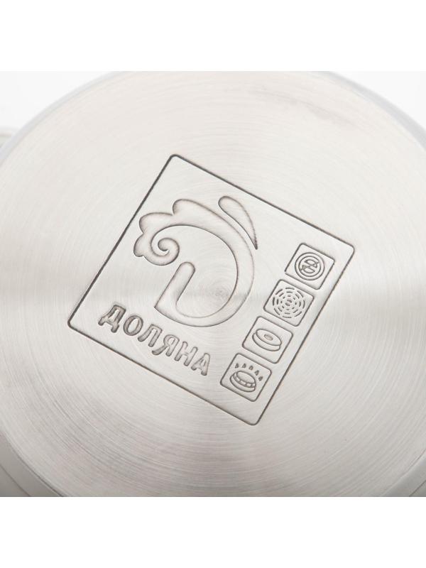 Кастрюля из нержавеющей стали Доляна «Классика», 3 л, стеклянная крышка