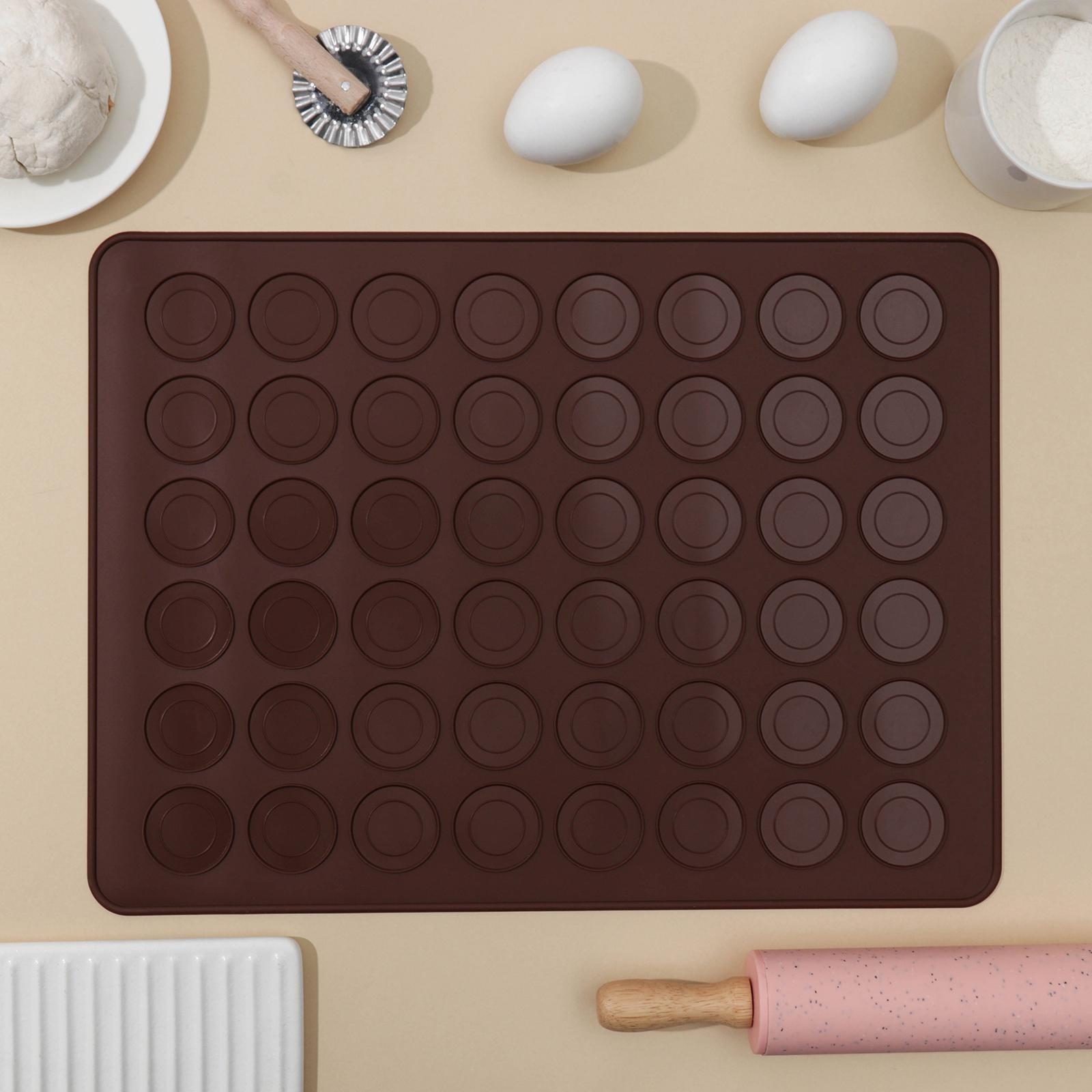 Коврик для макаронс силиконовый Доляна «Ронд», 39×29 см, цвет МИКС