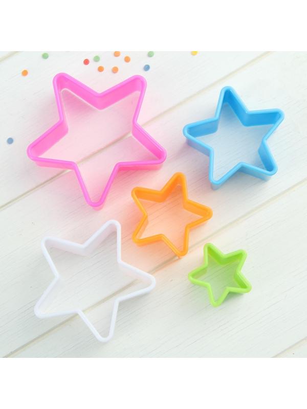 Набор форм для вырезания печенья Доляна «Звезда», 5 шт, 9,5×3,5×9,5 см, цвет МИКС