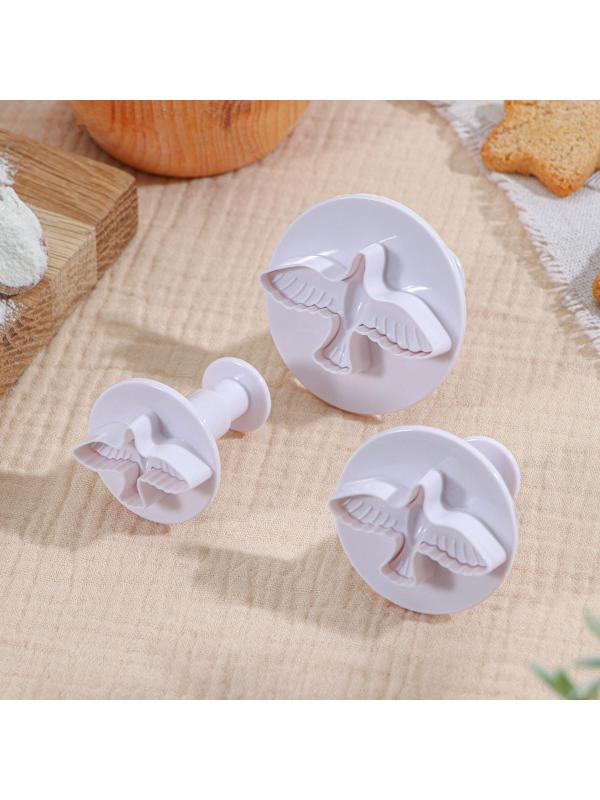 Набор плунжеров кондитерских Доляна «Птица», 3 шт, 4,5×5 см