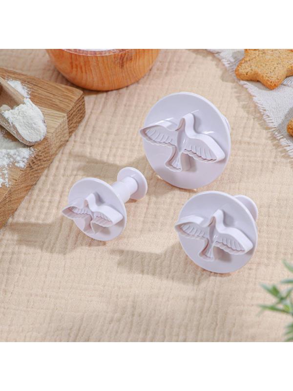 Набор плунжеров кондитерских Доляна «Птица», 3 шт, 4,5×5 см